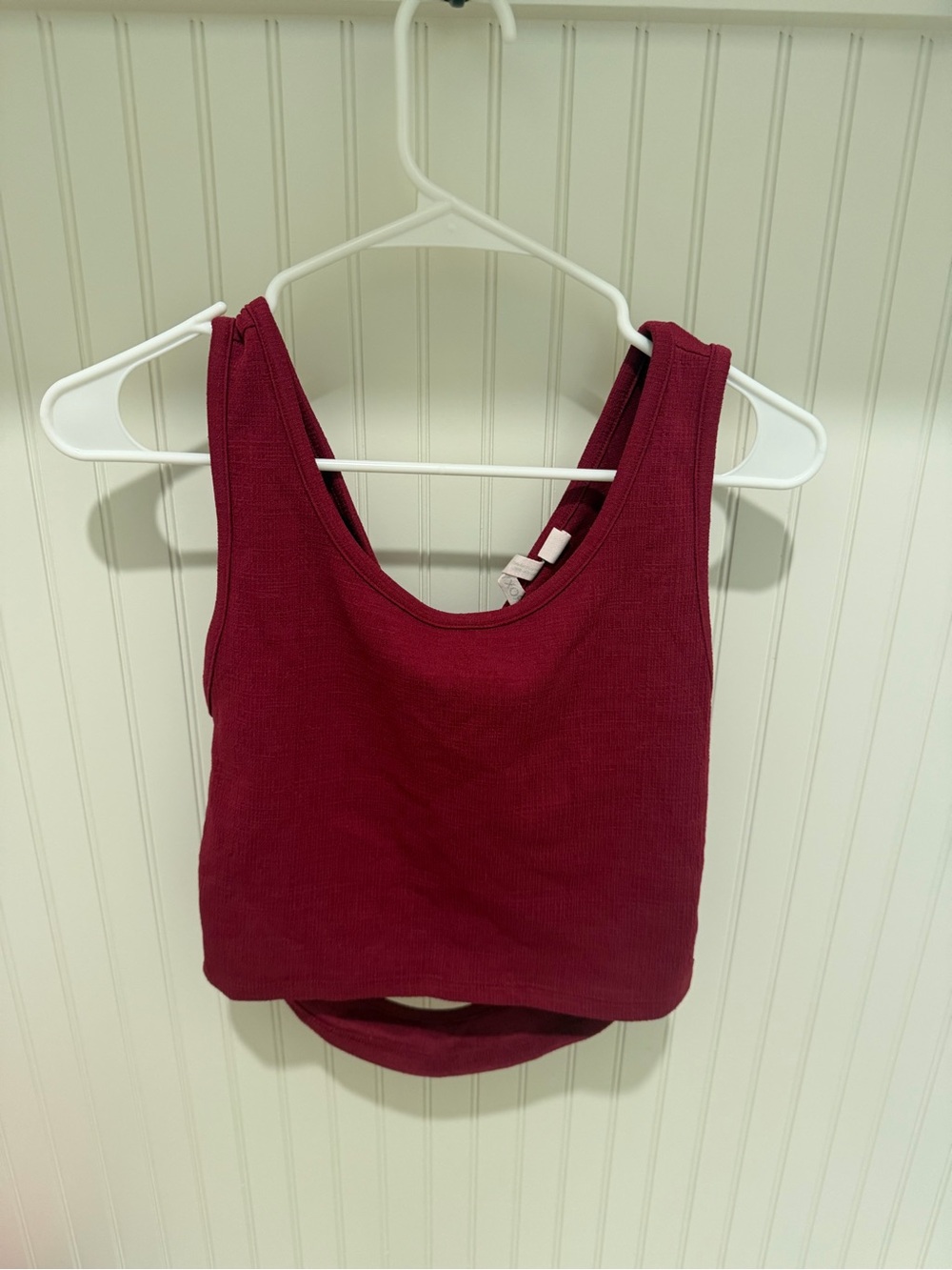 Roxy Maroon Ribbed Tank Top